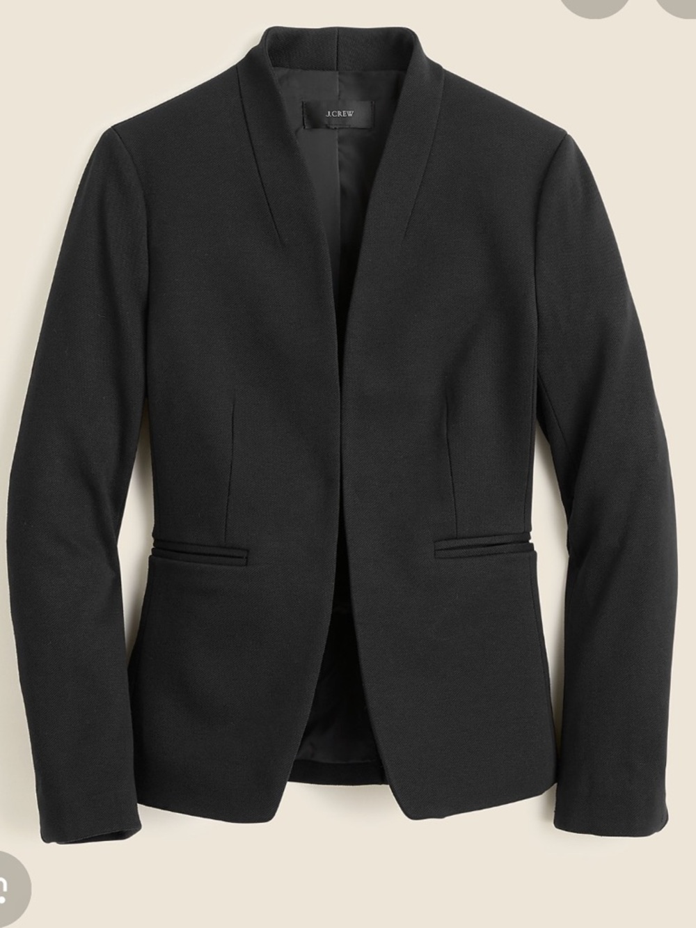 J. Crew Black Going Out Blazer in Stretch Twill, Size 10